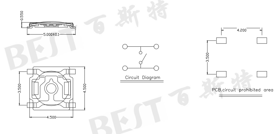 貼片輕觸開關(guān)規(guī)格書