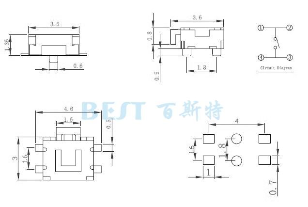 輕觸開關(guān)TS-1186E