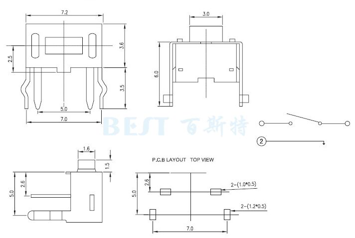 輕觸開(kāi)關(guān)TS-1101G