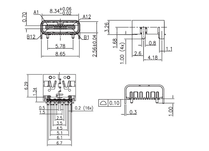 USB-C-04規(guī)格圖紙